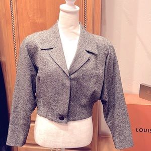 Anne Klein wool cropped jacket